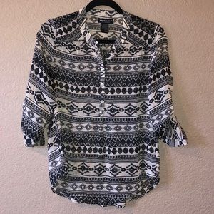 Sheer pattern blouse